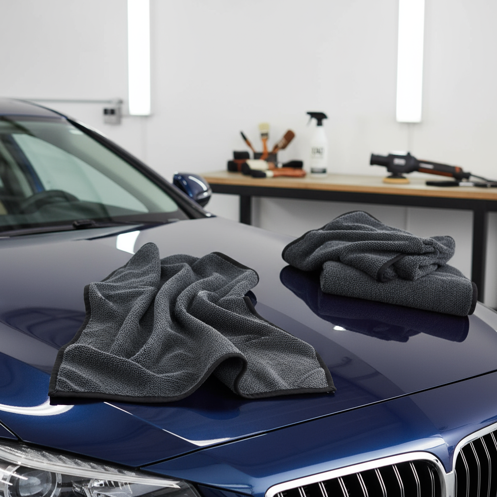 XAD Microfiber Towel in Premium Automotive Setting
